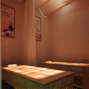 Giường Đá Muối Himalaya 22 Viên Nguyễn Hà chuyên hỗ trợ trị liệu cổ vai gáy