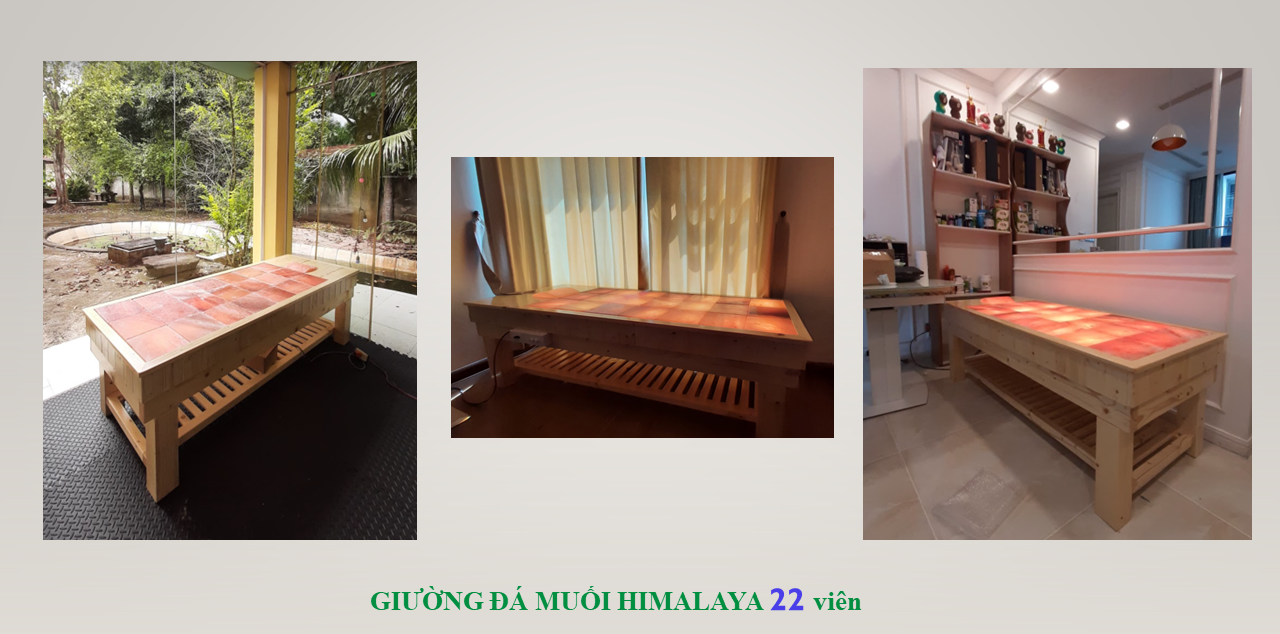 Giường Đá Muối Himalaya 22 Viên Nguyễn Hà chuyên hỗ trợ trị liệu cổ vai gáy 10 Giường Đá Muối Himalaya 22 Viên Nguyễn Hà Giao Khách