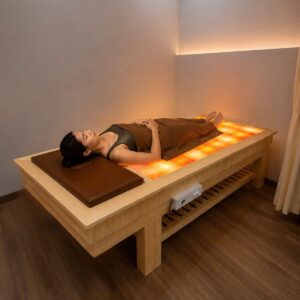 Giường Đá Muối Himalaya 21 viên Nguyễn Hà chuẩn spa và gia đình