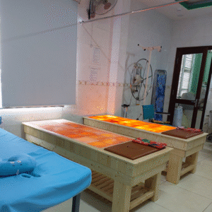 Giường Đá Muối Himalaya 21 viên Nguyễn Hà chuẩn spa và gia đình 14 Giuong da muoi 21 vien cao cap nguyen ha tai trung tam vat ly tri lieu