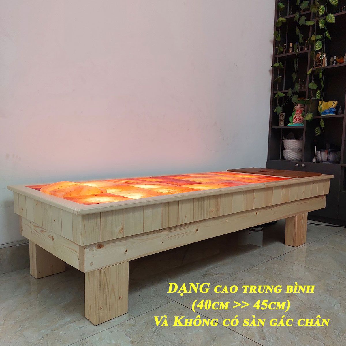 Giường Đá Muối Himalaya 21 viên Nguyễn Hà chuẩn spa và gia đình 4 NH GDM 21V Giuong da muoi himalaya 21 vien Nguyen Ha mau cao trung binh 45cm
