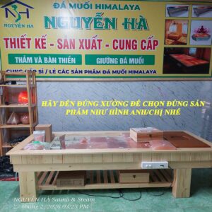 Giường Đá Muối Himalaya 21 viên Nguyễn Hà chuẩn spa và gia đình 16 NH GDM 21V Giuong da muoi himalaya 21 vien Nguyen Ha mau thuc te trai nghiem