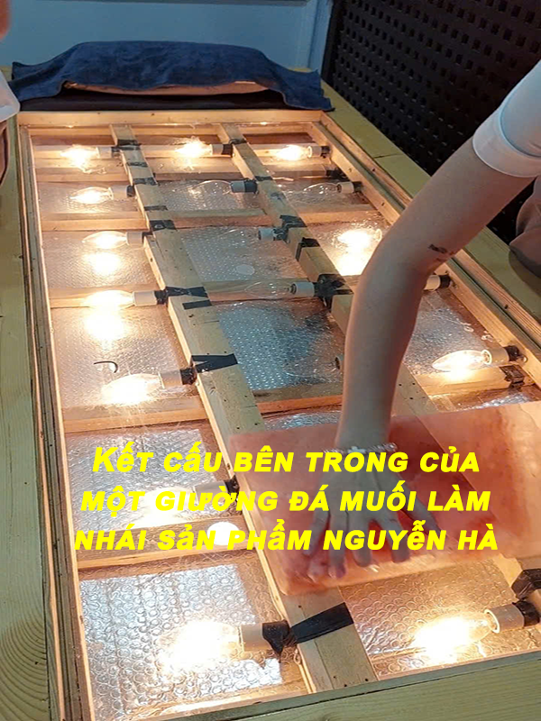 Giường Đá Muối Himalaya 21 viên Nguyễn Hà chuẩn spa và gia đình 19 San pham giuong da muoi lam nhai kem an toan va chat luong